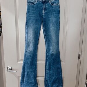 Frame Denim Classic Blue Wide Leg Jeans
